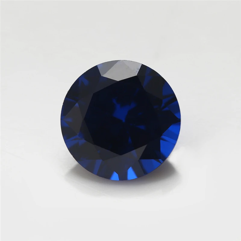 Blaue synthetische Spinell-Steine, runder Brillantschliff, 1 mm–12 mm, lose Edelsteine zur Schmuckherstellung, 112 # 113 # 114 # Farbe – Detail 1