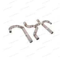 For  R45 R65 R75 R80 R100 Cafe Racer Front Exhaust Header 2 in 1 Motorcycle Muffler Pipe Collector Manifold
