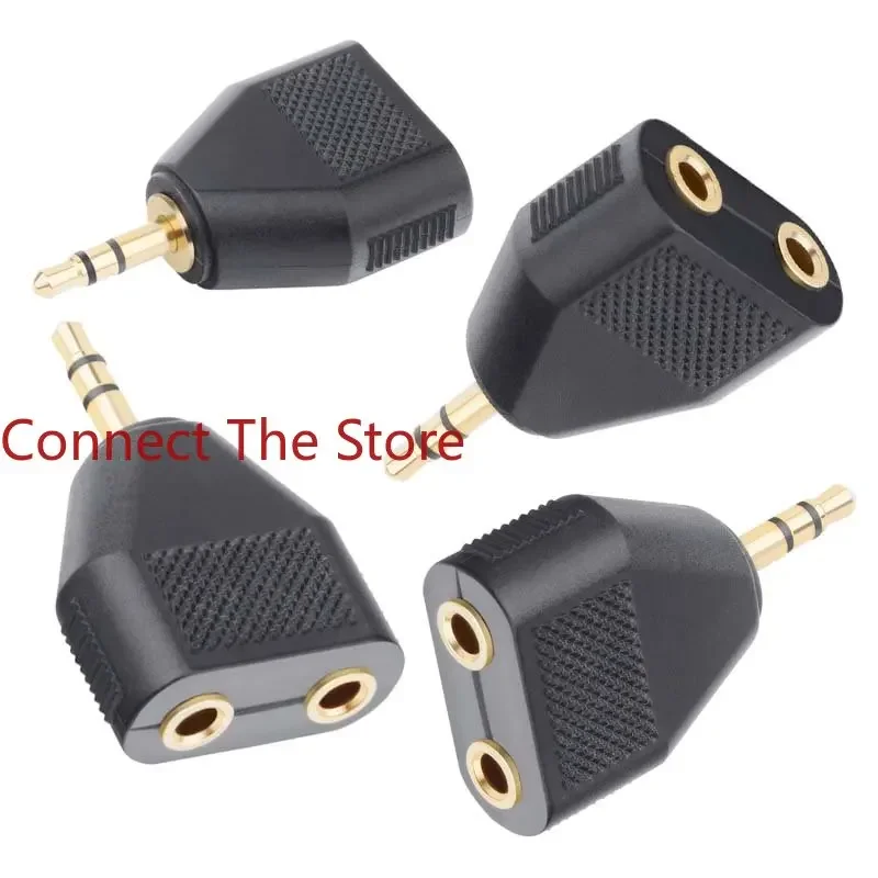 

2PCS 3.5mm Headphone Audio Adapter Taiwan Gold-plated Connector Stereo Revolution 2 Female