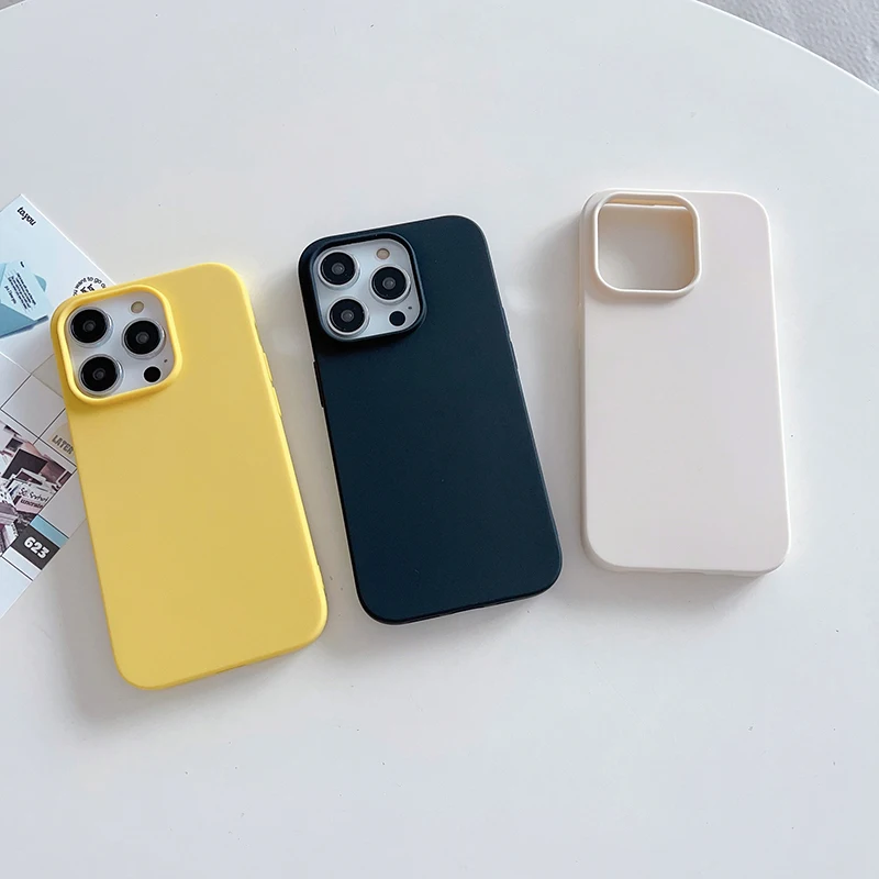 Candy Color Luxury Girl Pattern Matte Silicone Soft Case For iPhone 16 15 14 Plus 13 12 Mini 11 Pro Max Ultra Thin Cover Shell