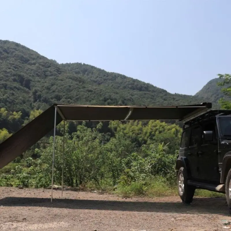 Rifugio per auto in alluminio HJumping Tenda laterale pieghevole portatile da campeggio all\'aperto Zanzariera La stanza in tessuto