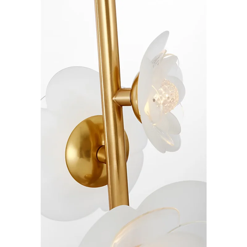 New Arrival Brass Pendant Light Configurable Floral Chandelier For Living Room Dining Kitchen UL Standard