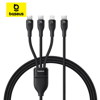 Baseus 100W 3 in 1 USB Type C Cable For iPhone 16 15 14 13 Pro Charger Cable USB C Cable for Macbook Samsung Xiaomi
