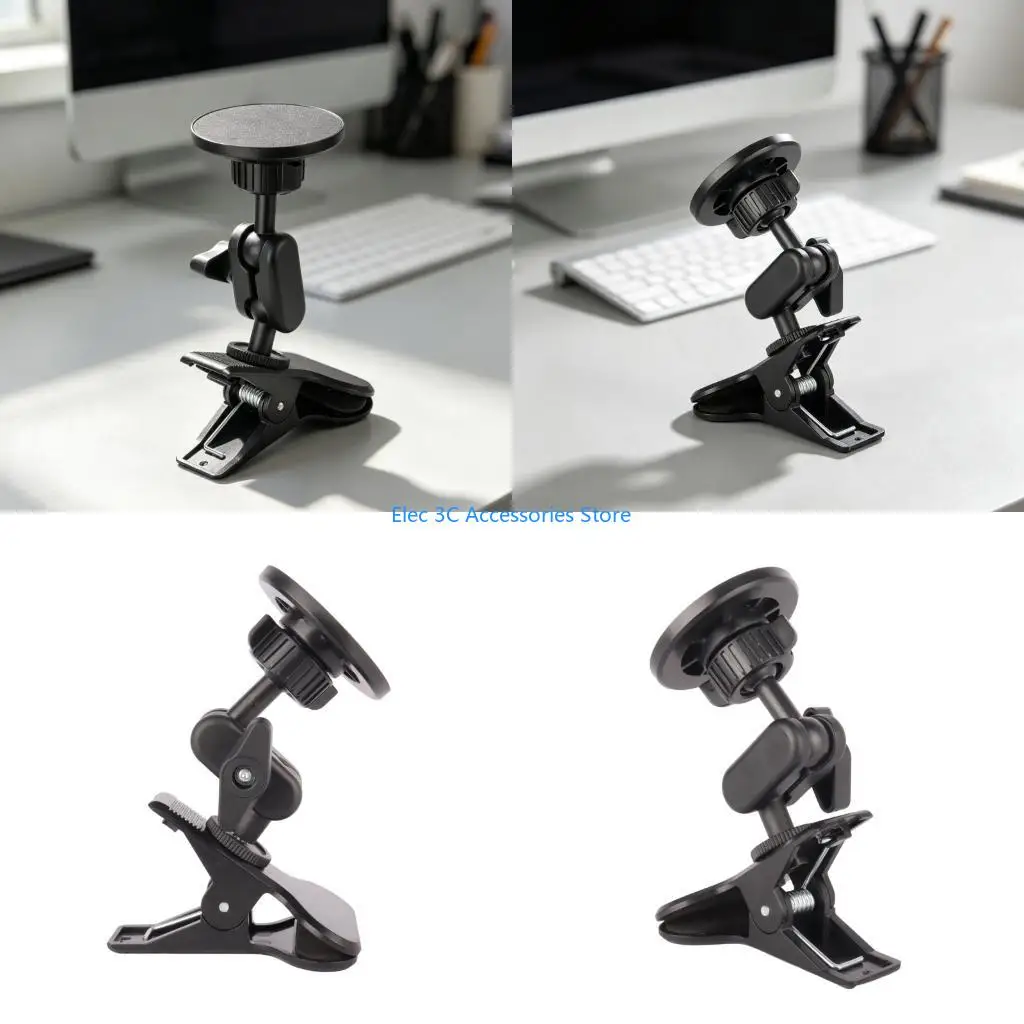 Y51A Phone Clamp Mount for Desk Edges Holder with 360 Degree Viewing, Clamp Fit Surfaces up to 2.5Cm