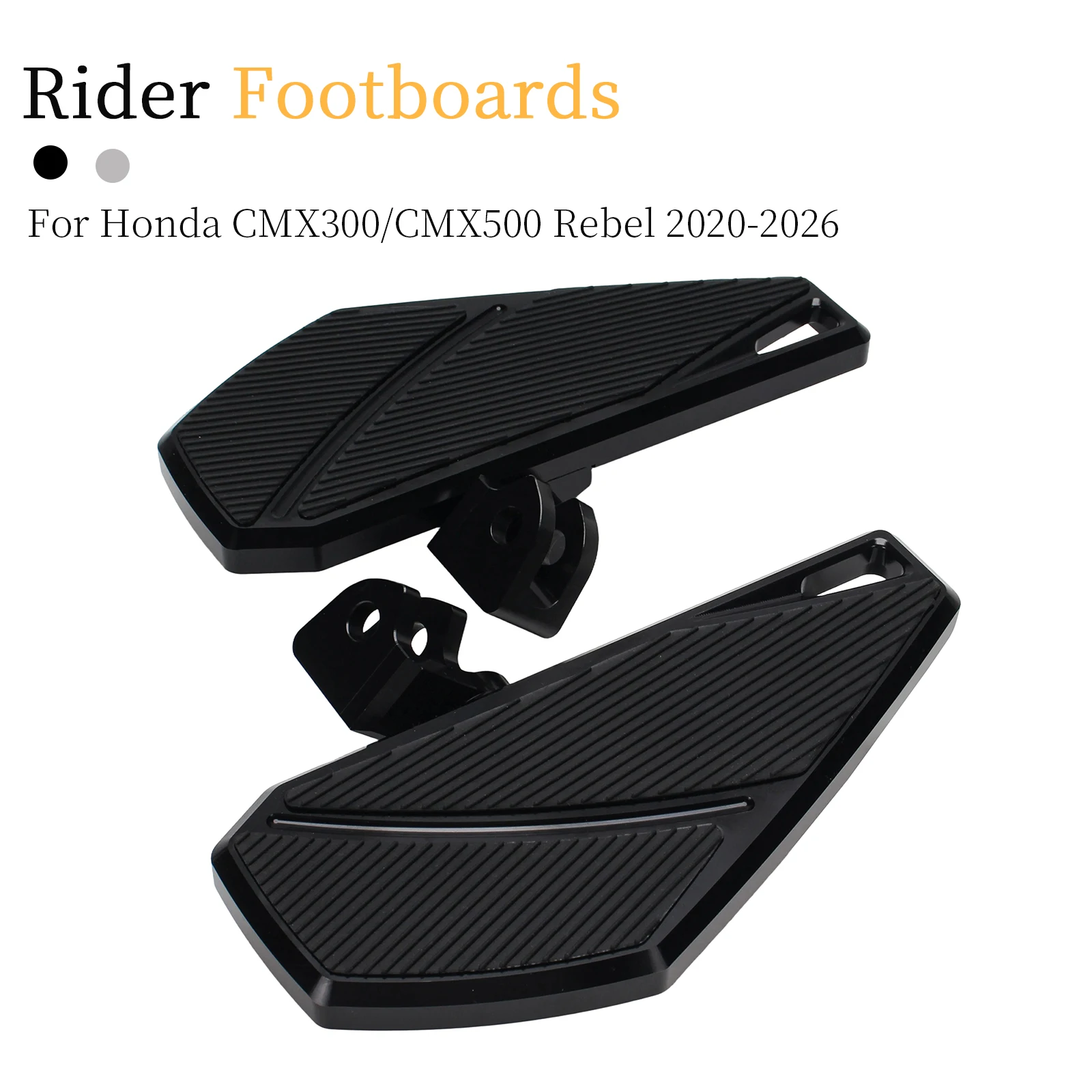 1 Pair Motorcycle Rider Footboards Wide Footpegs For Honda CMX300 CMX500 Rebel 2020-2026 Front Floorboards Aluminum Pedal
