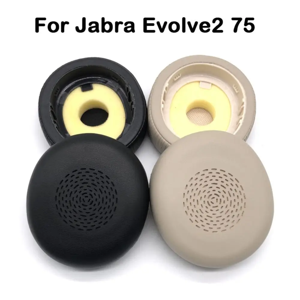 Oreillettes de remplacement pour téléphone, coussinets en cuir PU, coussin d'oreille, mousse éponge, accessoires de casque, cache-oreilles pour Jabra EvolLi2 75, 1 paire