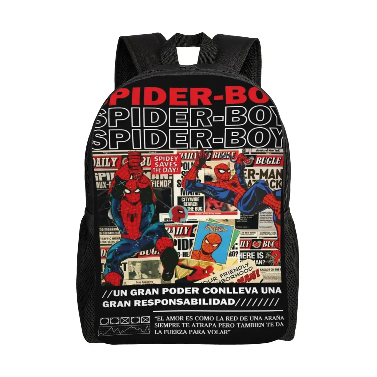 

Marvel Spider-Man Backpack, Women's Oxford Cloth Backpack, Men's School Bag, Travel Backpack, Laptop Backpack