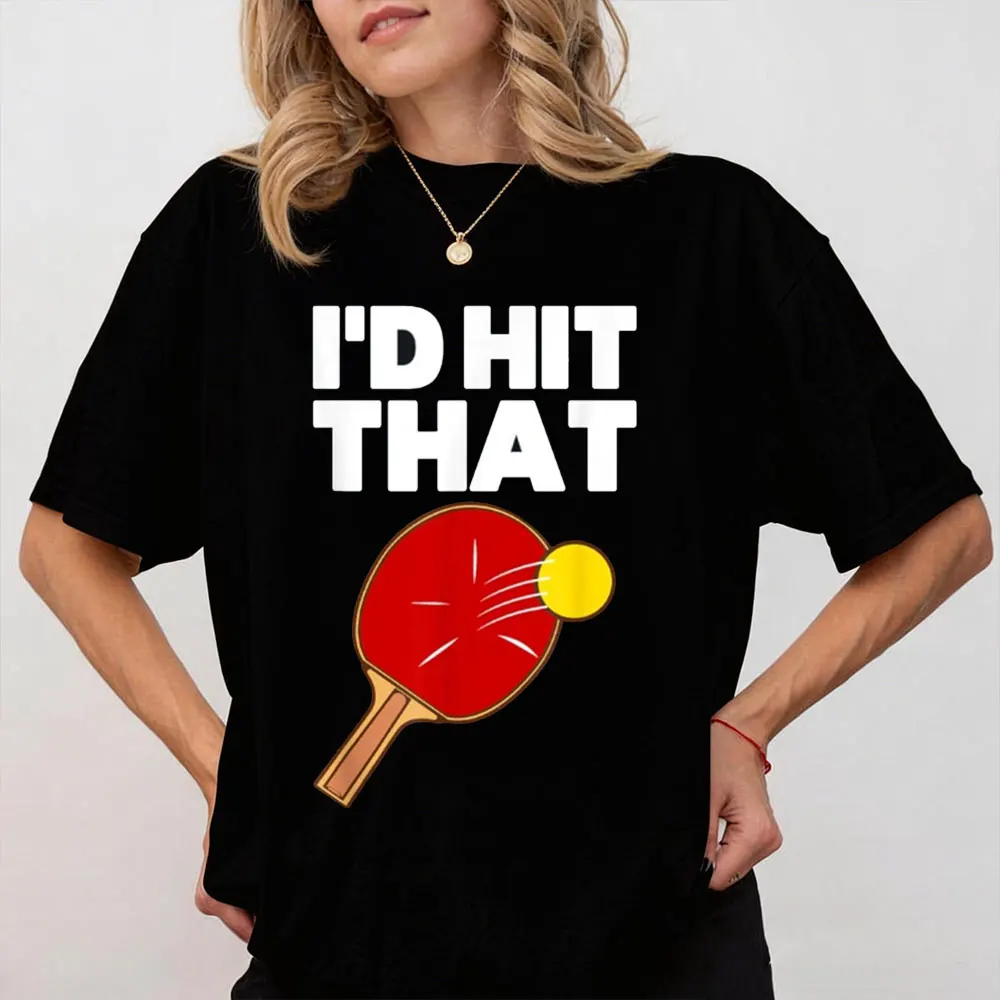 Cool Table Tennis Design for Men Women Game Ping Pong Lovers T-Shirt Outdoor Sports Enthusiasts Clothes Ping Pong Bat Printing