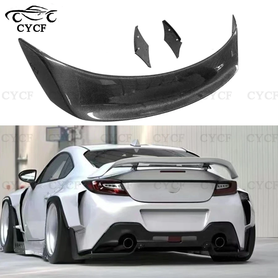 For Toyota GR86 Subaru BRZ High quality Carbon Fiber Wing Lip Tail Trunk Spoilers Tail fins Rocket Rabbit Style Rear Spoiler