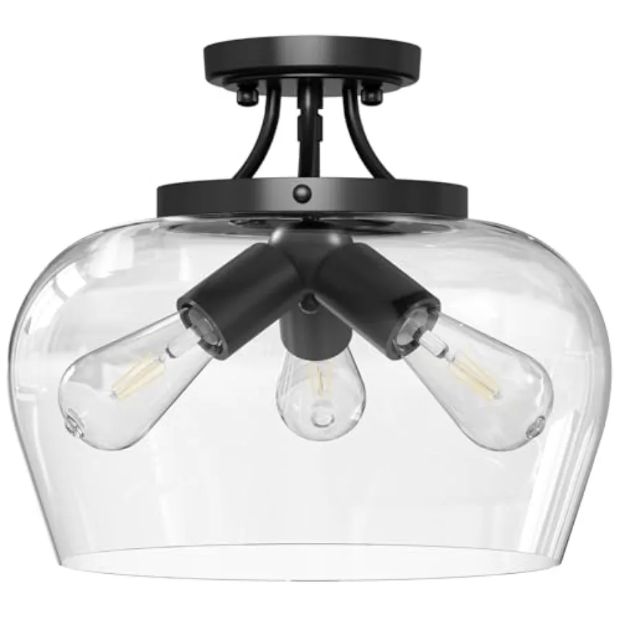Semi Flush Mount Ceiling Light, 13.8