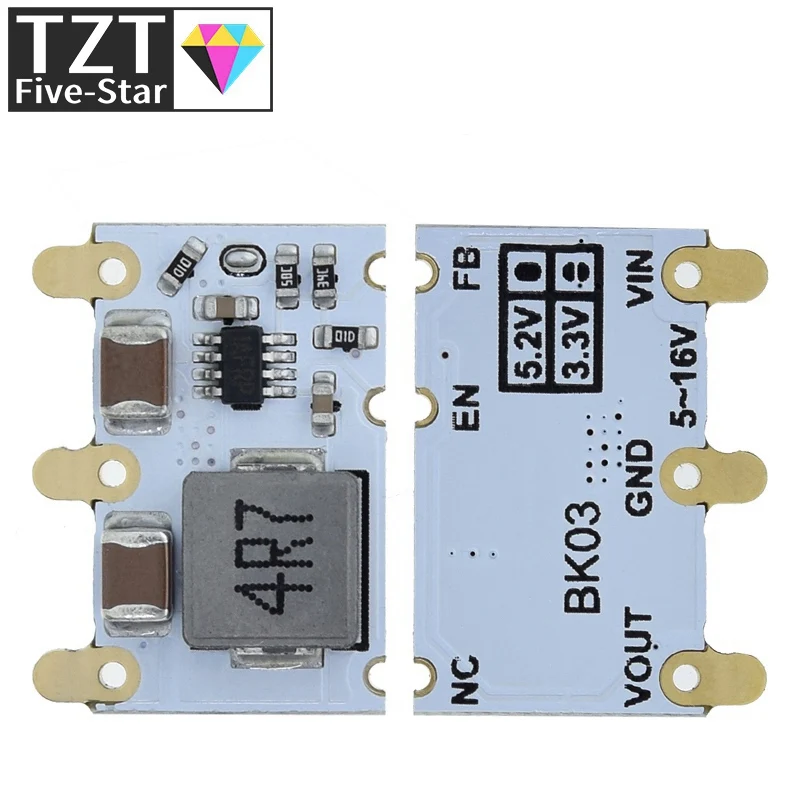 TZT 4A Mini DC-DC Buck Converter 4.5V-16V 9V 12V to 5V 3.3V Step-down Power Voltage Regulator Module Efficiency 98%