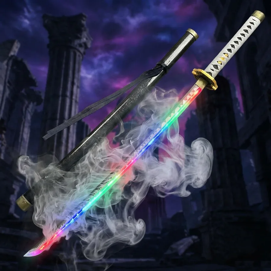 

40-дюймовый светящийся меч-катана Vapor Yamato, аниме-костюм по Devil May Cry 5, настоящая японская катана Vergil, самурайский световой меч с LED-подсветкой, игрушка-подарок