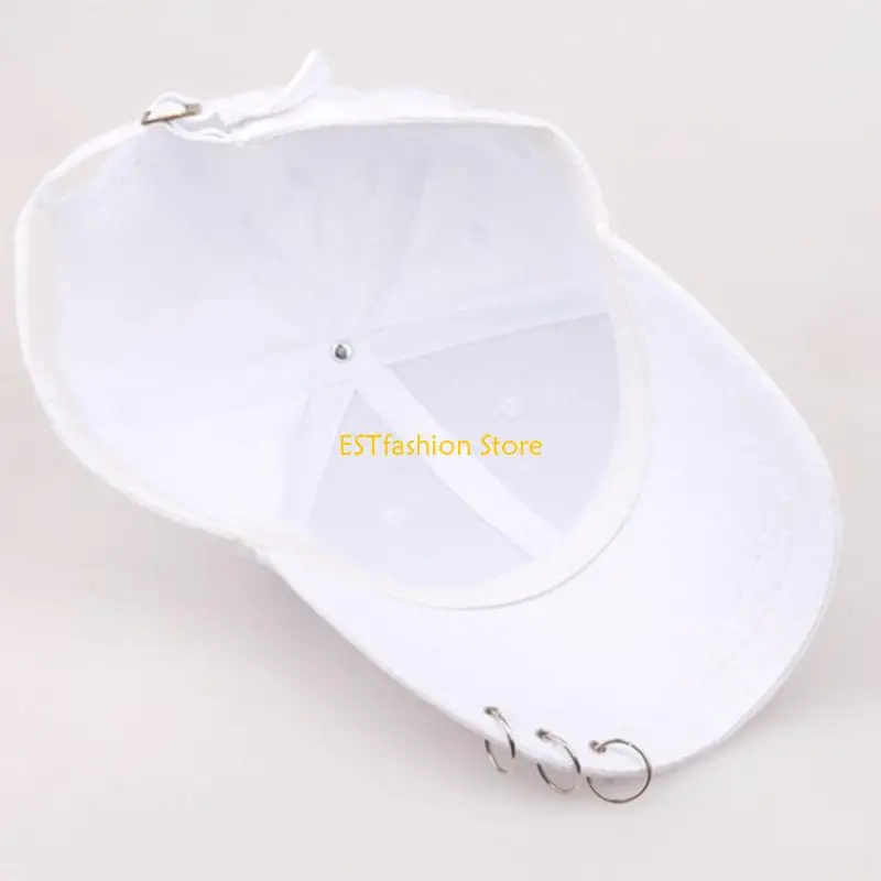 

Y5GC Solid Color Baseball with 3 Metal Rings Sunscreen for Snapback Trucker Dad H