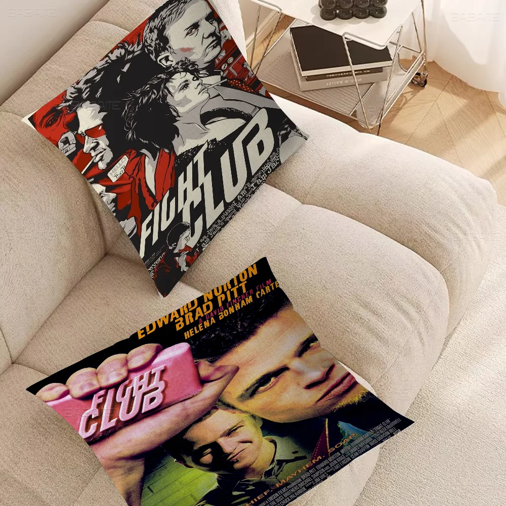 Fight Club Movie Brad Pitt Film Pillow Cushion Cover Pillowcase Living Room Sofa Home Decor Customized