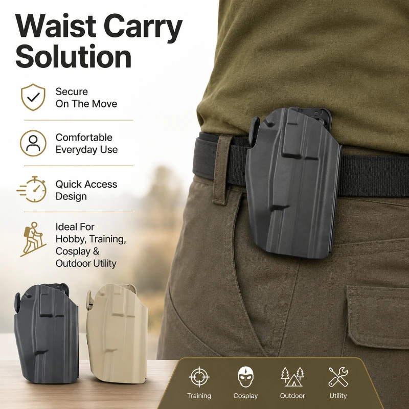 Anti-scratch Nylon Adjustable Waist Holder Ergonomic Quick Release Outdoor Daily Storage Bag