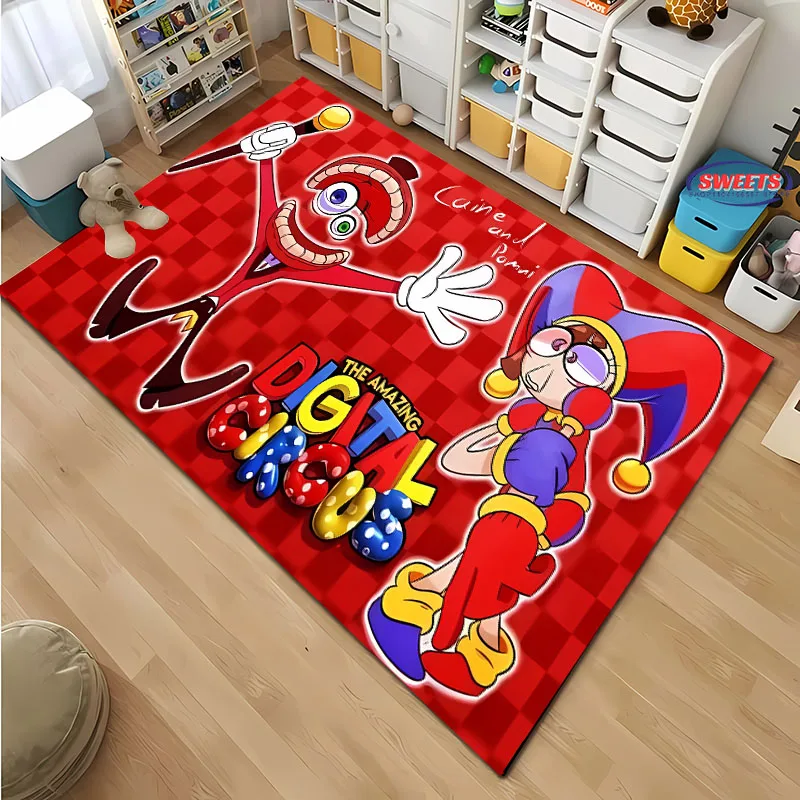 Cartoon Comedy Printing Amazing D-Digital Circus Carpet for Living Room Bedroom Kid's Room Sofa Mat Doormat Floor  Anti-slip Rug