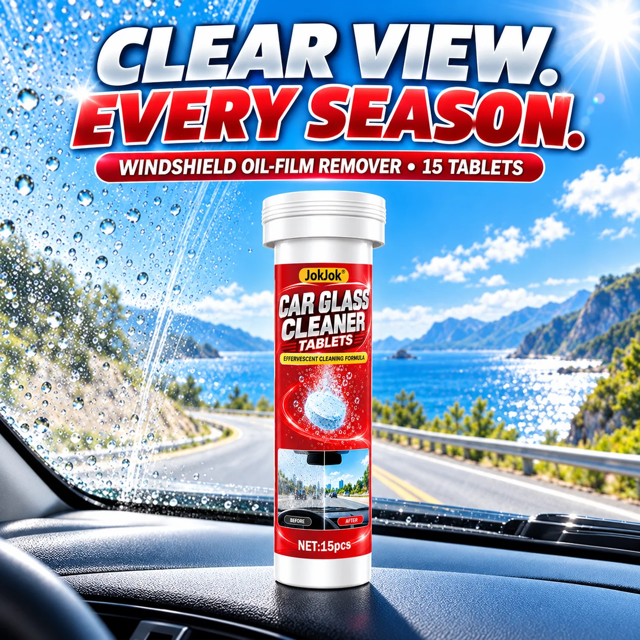Glass Water Effervescent Film Wiper Solid Concentrate Four Seasons Universal Strong Anti-freeze Wiper Essence Zero Shellac