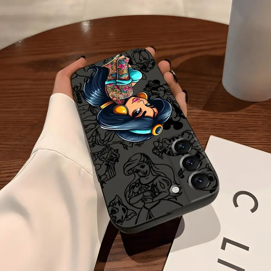 Disney Tattoo Ariel Princess Soft Back Phone Cover Case for Samsung Galaxy S9 S25 Ultra S21 S20 S25+ S24 Plus S24+ S22 S23 FE