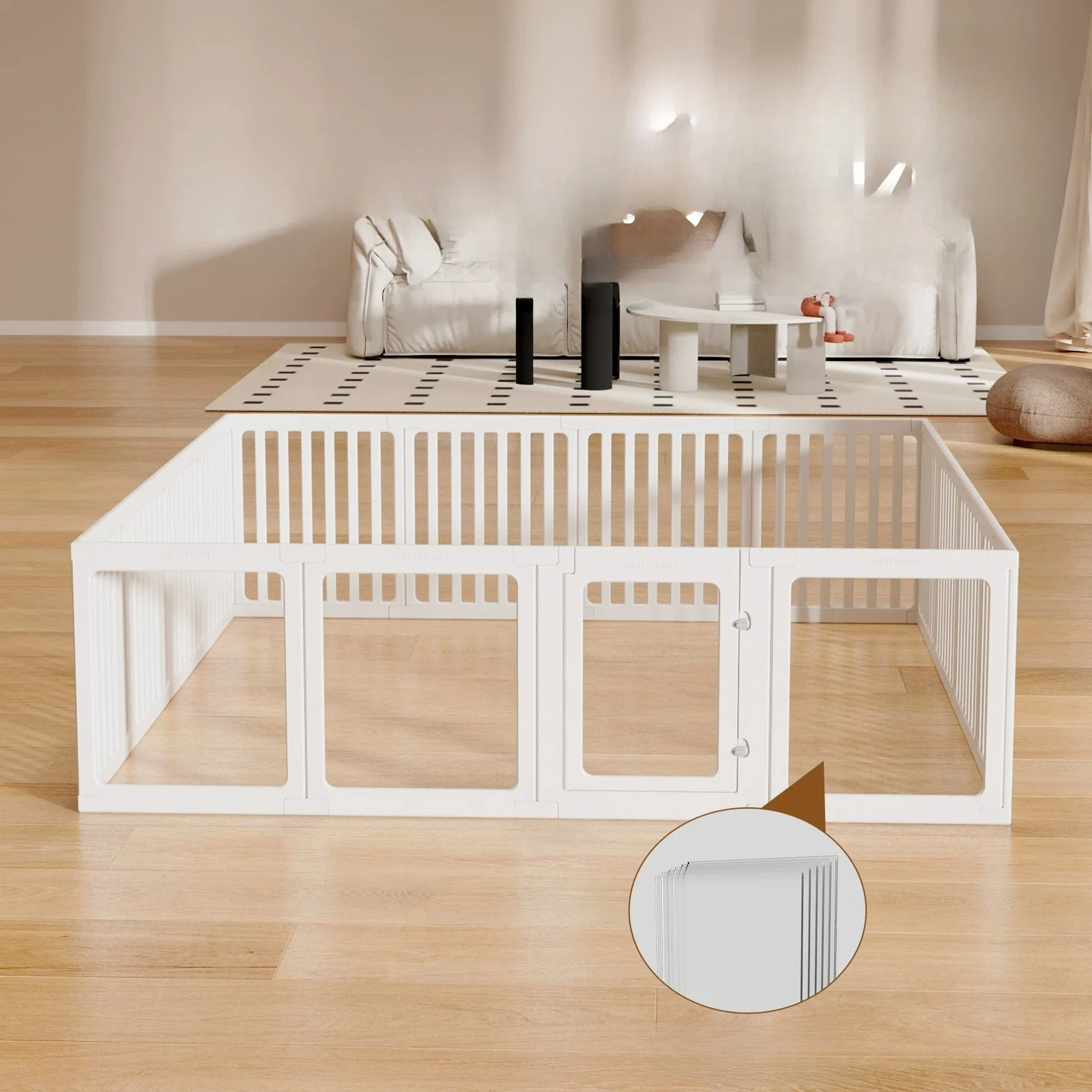 Playpen Balcony Dog Fence Supplies Indoor luxury Circle Folding Equipment Dog Fence Grating Modular Kojec Dla Psa Home Decor