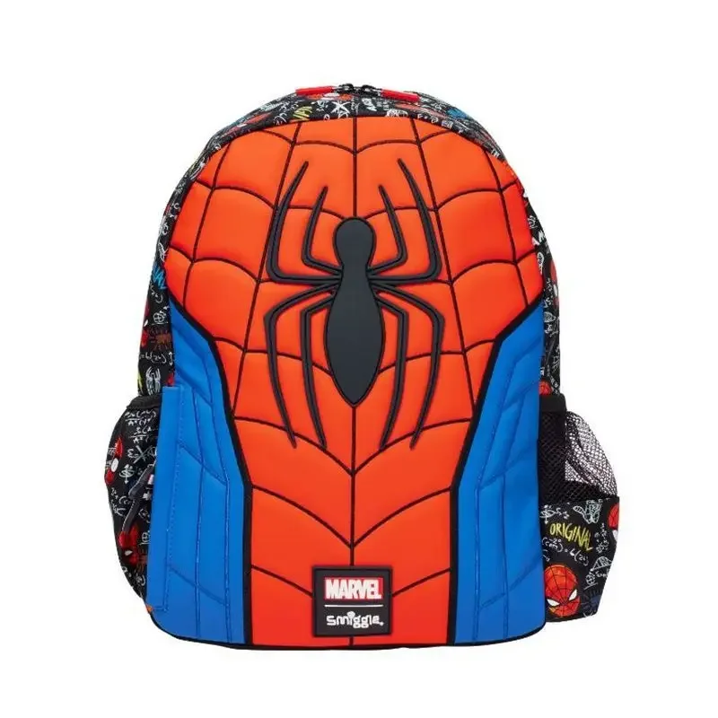 Marvel Smiggle Film Cartoon Spider Man Hat Backpack High Capacity Student Schoolbag Leisure Burden-Reducing Movie Arounding Gift