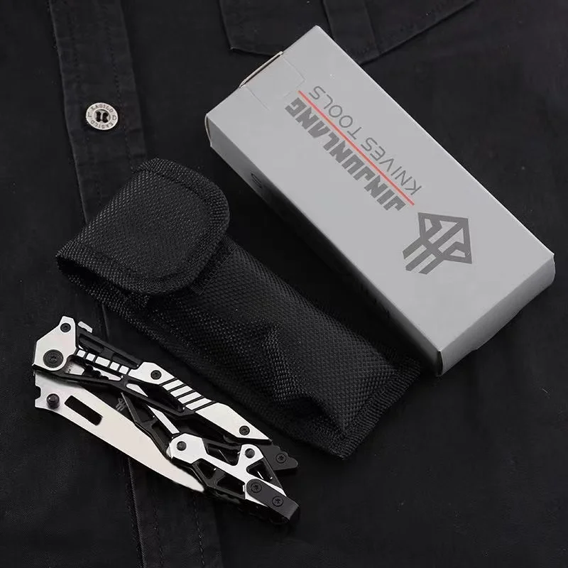 Unique deformation structure folding knife easy to carry knives outdoor emergency rescue tools sharp fruit knife