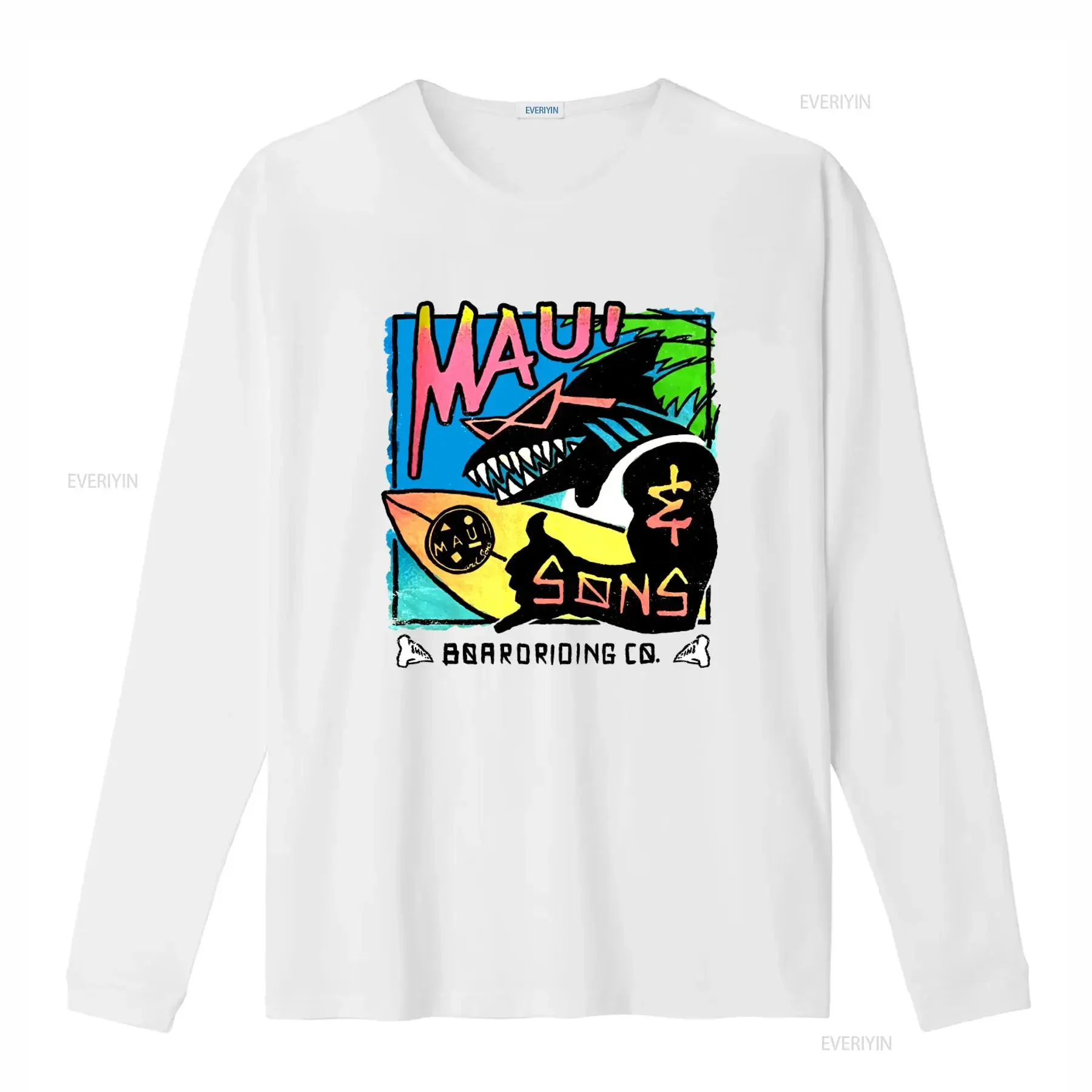 Maui And Sons Surf California Shark T Shirt Vibrant Design for Beach Lovers vintage Washed homme graphic Versatile fashion