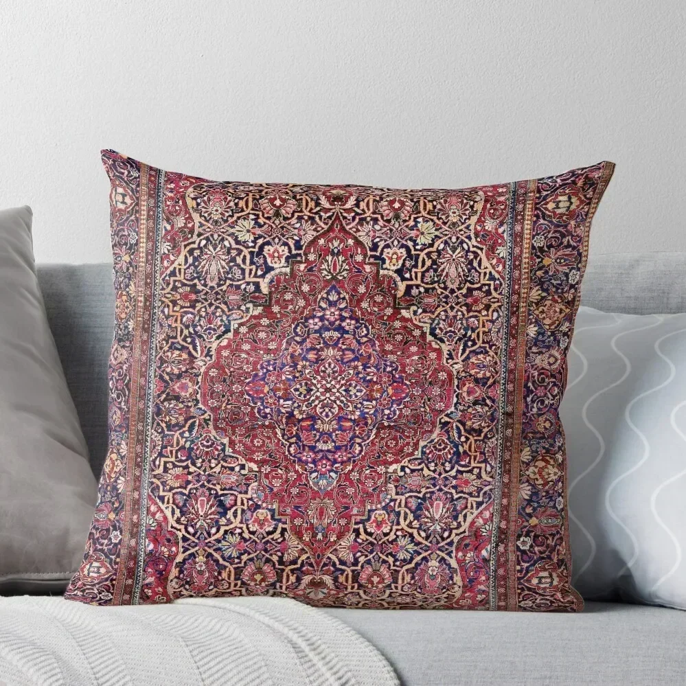 

Kashan Central Persian Silk Rug Print Throw Pillow Marble Cushion Cover Plaid Sofa bed pillows Christmas Pillow Covers pillow
