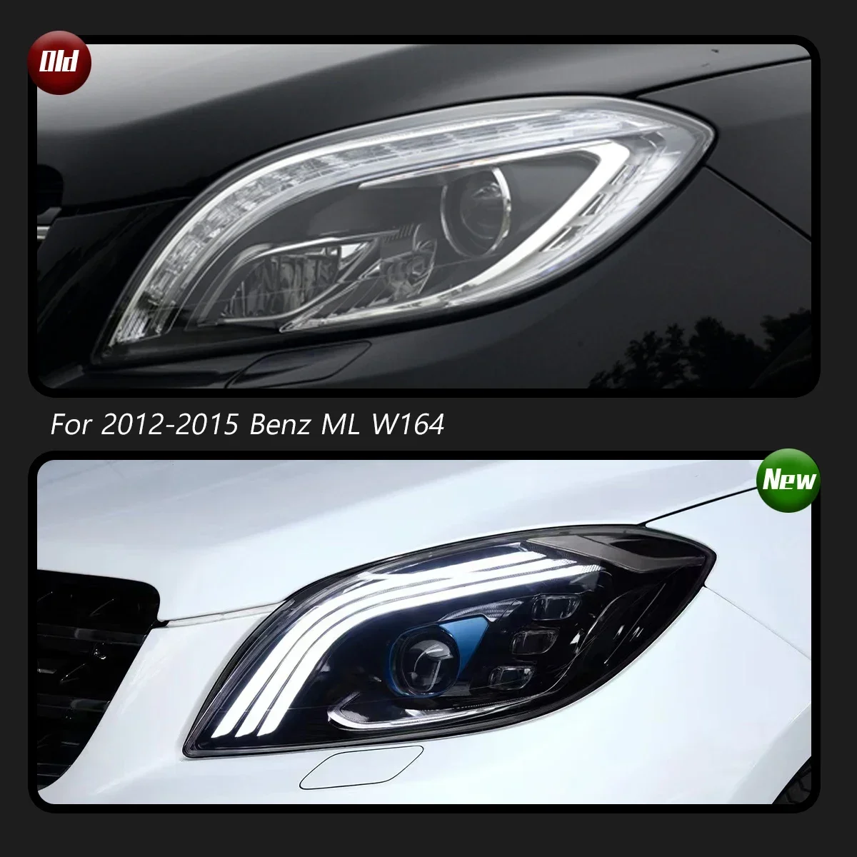 

TYPY New LED Head Lamp Upgrade Modified For Benz ML W164 Headlight 2012-2015 Headlight Dynamic Signal Head Lamp Auto Accessories