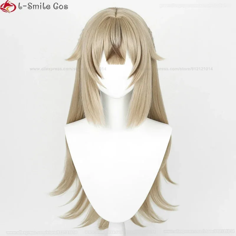 Juego Kirara Cosplay peluca Genshin 75cm lino claro Kirara Anime Cosplay peluca pelo sintético resistente al calor pelucas de Halloween + gorro de peluca