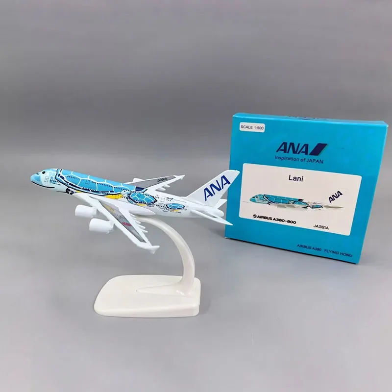 14CM 1/500 Scale A380 380 ANA Airlines Blue Turtle Lani KALA Plane