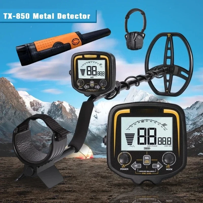 

TX-850 pro Long Range 5 Meters Deep Metal Detector for Underground Gold Detection Professional Metal Detector with High Precisio