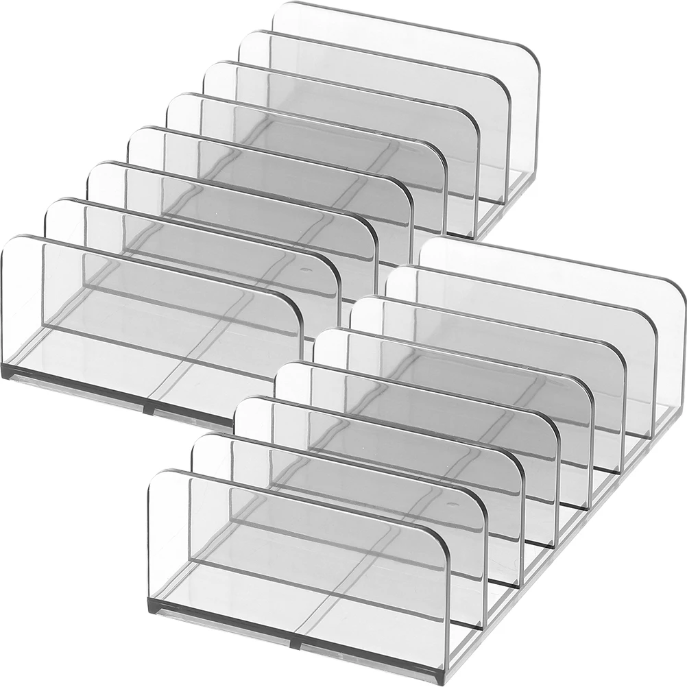 

2pcs Eyeshadow Palette Organizer Makeup Storage Box Clear Plastic Holder Counter Table Organizers