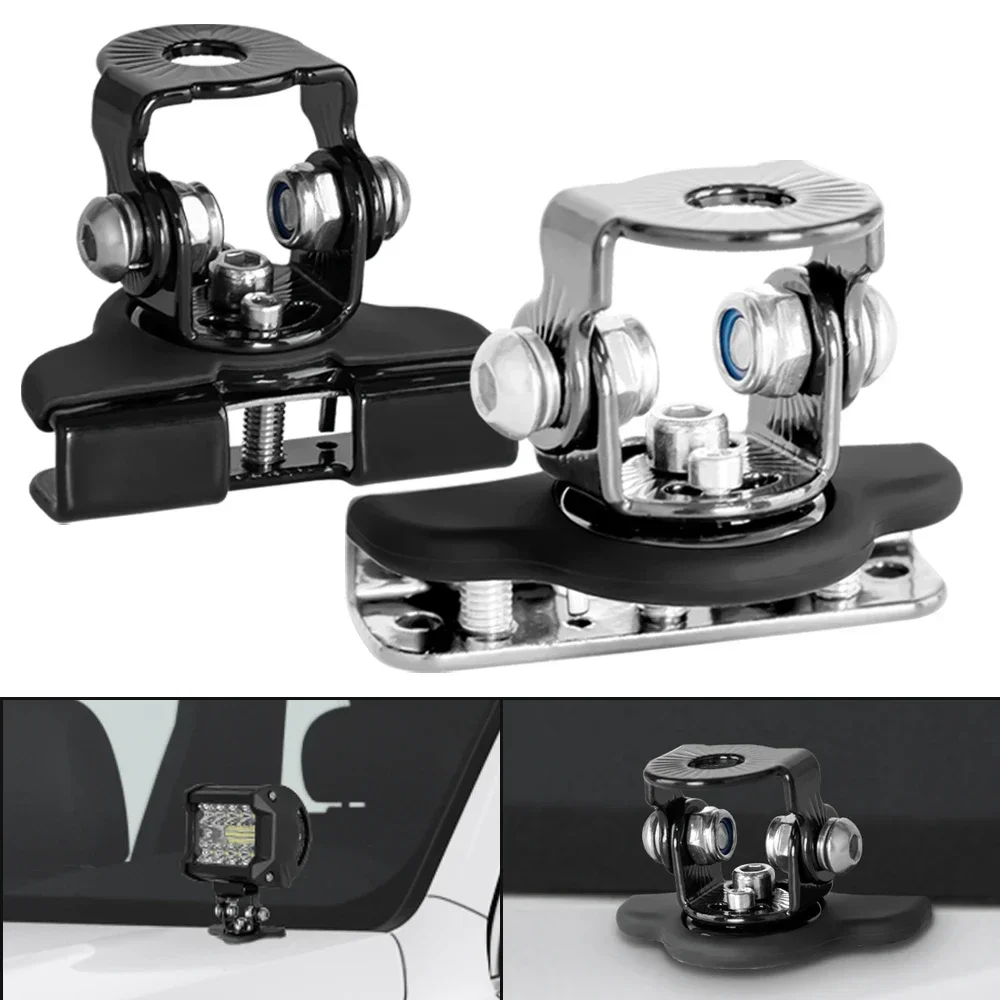 

Pop Car Mount Work Light Bracket Clamp Stainless Steel Pillar Hood Offroad Led Work Light Bar Holder Accessories Universal