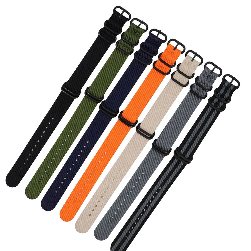 

Nylon Watch Band Durable Comfortable Wearing Attractive Design Ideal Gift for Husband Boyfriend Friends 22mm Stripe