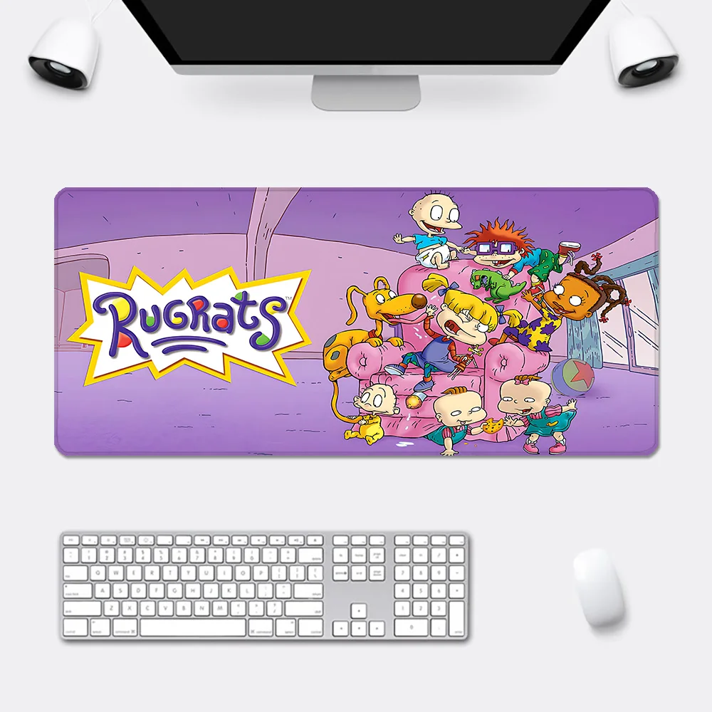 Cartoon Funny R-Rugrats Mousepad HD Printing Computer Gamers Locking Edge Non-slip Mouse Pad XXL90x40cm Keyboard PC Desk Pad