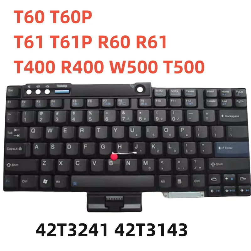 Teclado Original usado en inglés de EE. UU. para T60 T60P T61 T61P R60 R61T400 R400 W500 T500 teclado para ordenador portátil 42T3241 42T3143