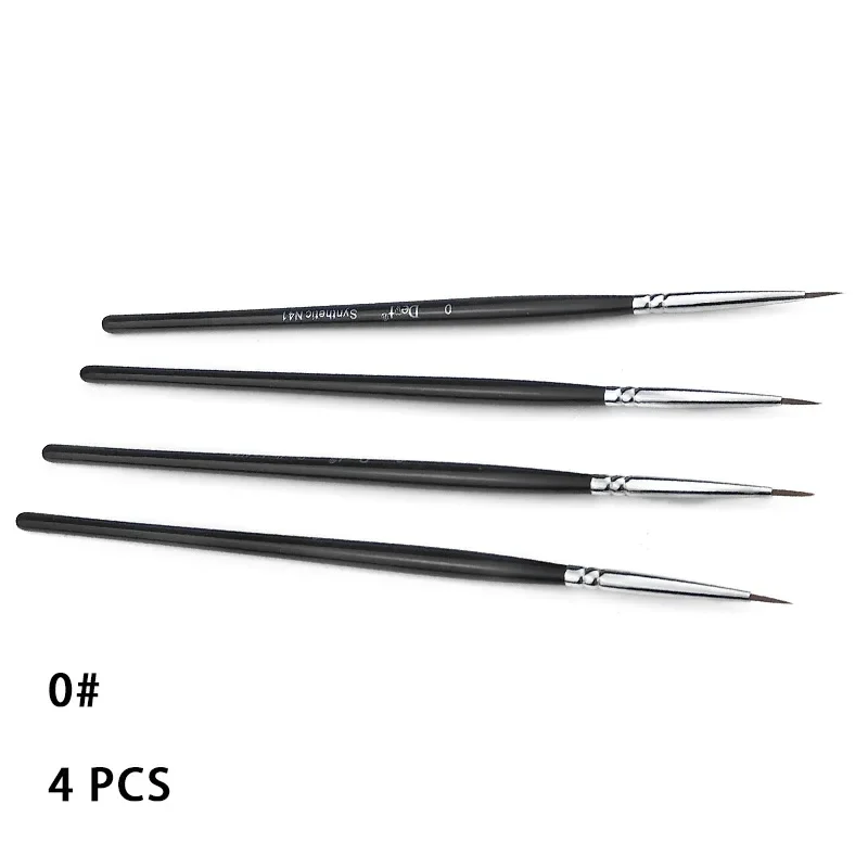 4 sztuki/zestaw długopisów do pędzli dentystycznych 0 #   Dental Porcelain Brush Pen Shaping Glazing Pen Dental Technician Tools Dental Lab Tool