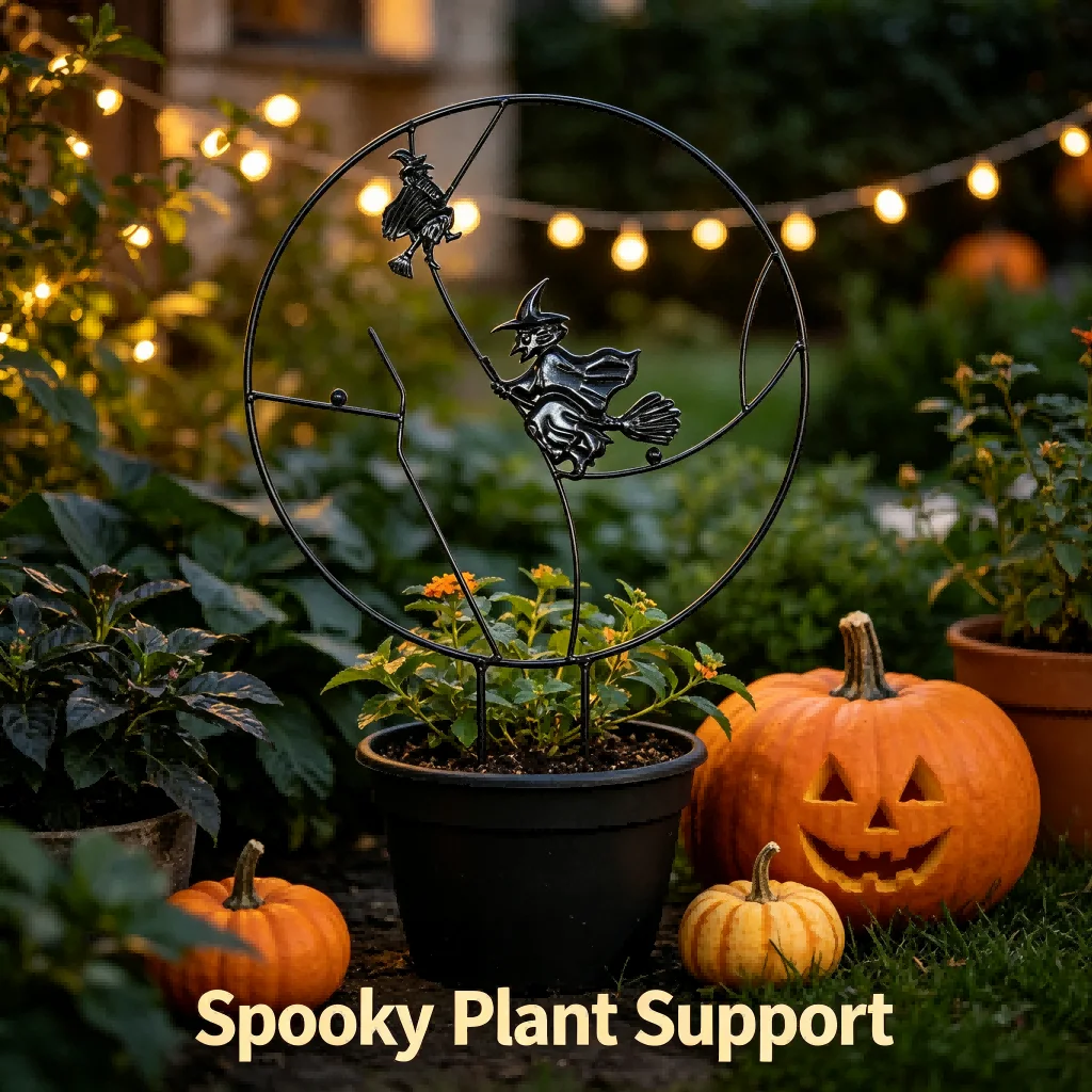 Halloween Decorative Metal Climbing Frame for Pothos Ivy and Trailing Vines Suitable for Tabletop Indoor Gardening