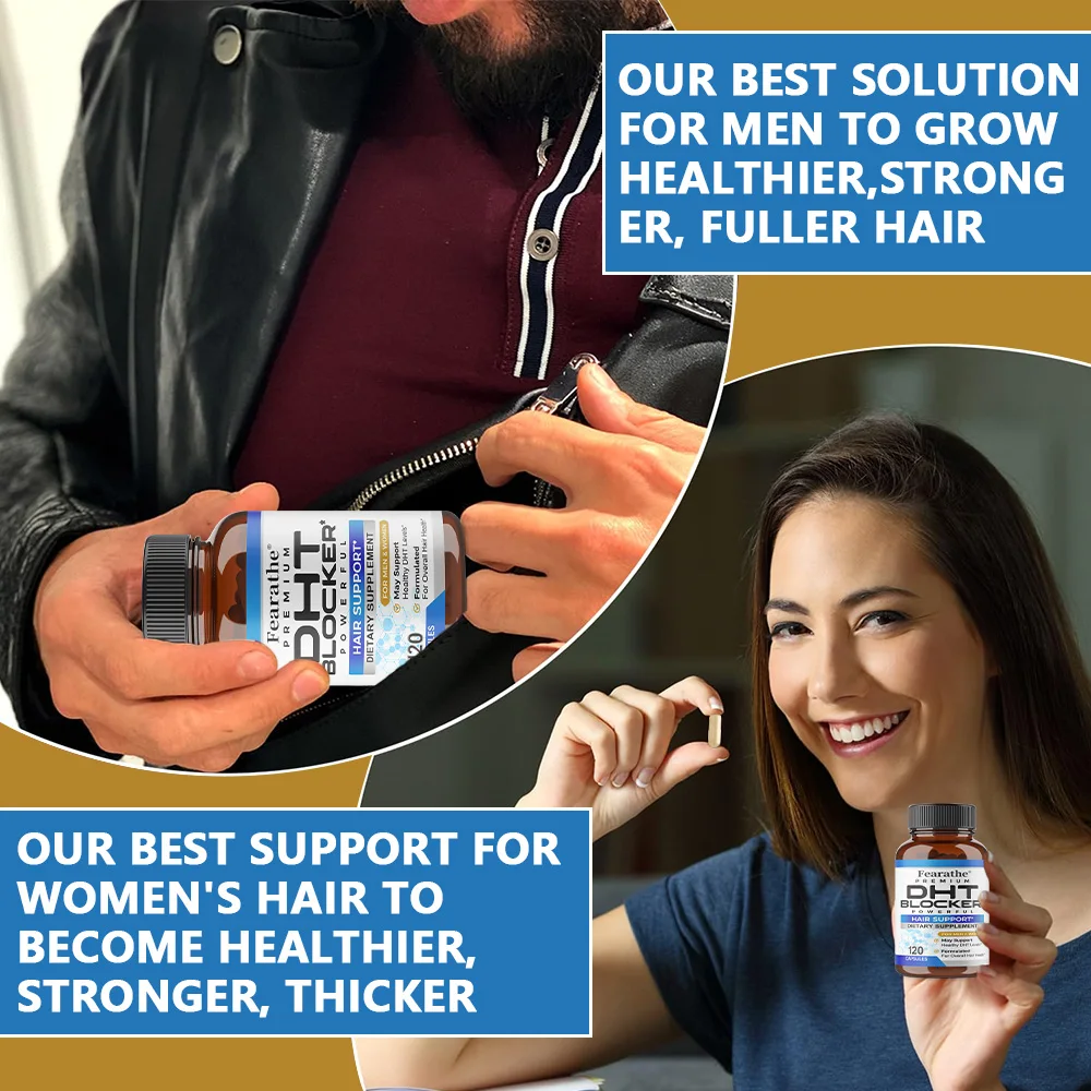 مانع DHT، مكمل نمو الشعر بالميتو والبيوتين القوي، يعزز نمو الشعر، ويقوي الشعر وفروة الرأس #6