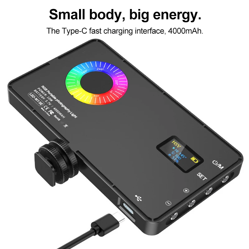 Mobile Led Light For Cell Phone Portable Led Light Portable Rechargeable Led Lamp Selfie Led Light Video Shooting Light RGB