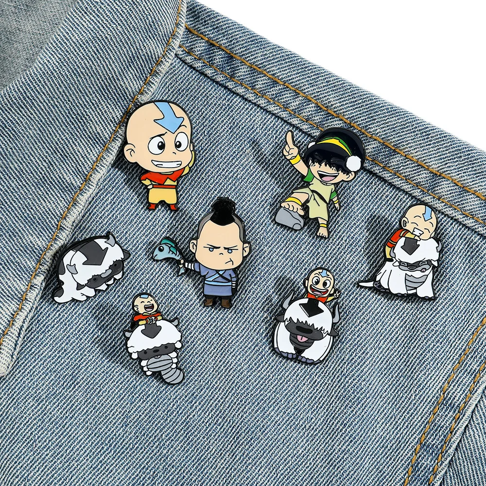 Avatar the Last That Airbender Pin badge Funny Cute Cartoon Aang enamel Brooch For Movies fans Cosplay party jewelry