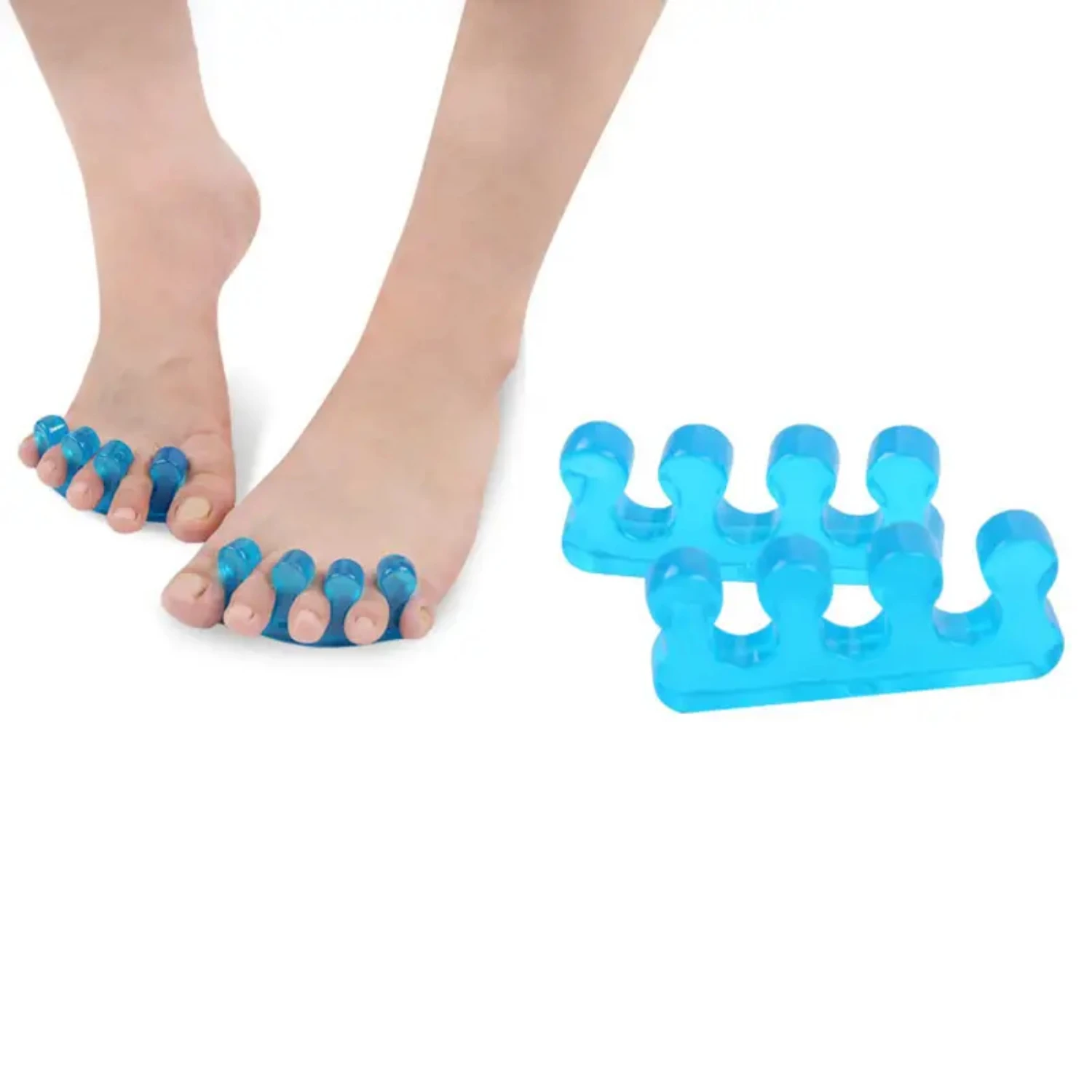 

Soft Silicone 1 Pc Toe Separators Perfect Foot Pedicure Tool for Crooked Toes - Washable Nail Polish Straighteners and Feet Spac