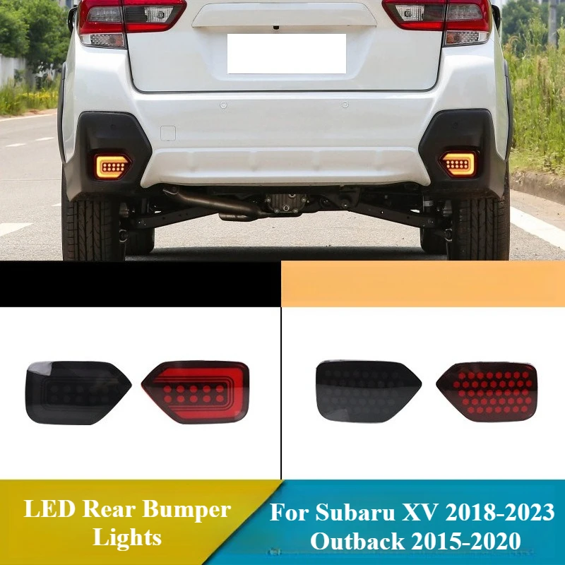 

Автомобильный светодиодный отражатель заднего бампера для Subaru Outback XV 2015-2023 12 В противотуманная фара динамический указатель поворота стоп-сигнал сигнальная лампа