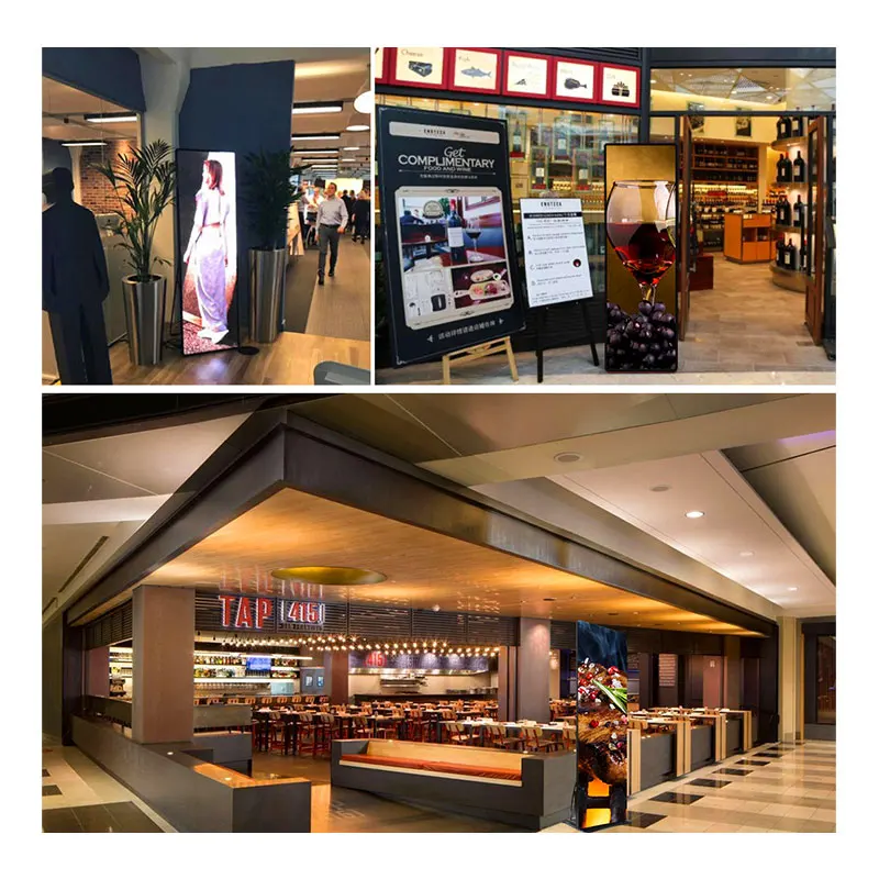 High Quality New Trend Indoor  Led Poster Display Screen on Wheels Led Panel Screen Led Video Wall