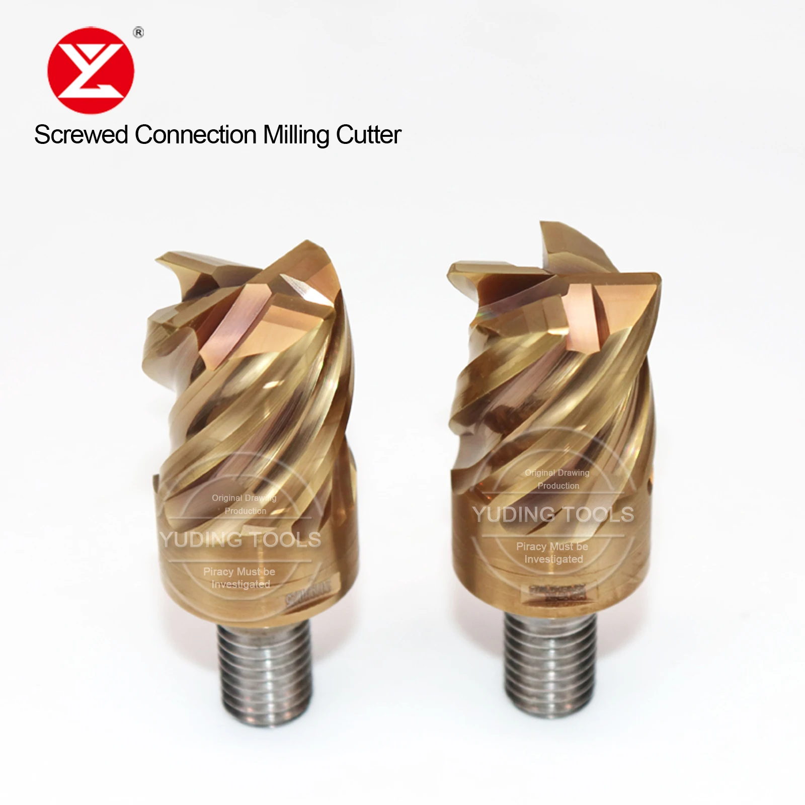 CNC Modular Type Screwed Connection Milling Cutting Head M5 M6 Thread Round Nose Ball Milling Anti-vibration Split Flat Endmill