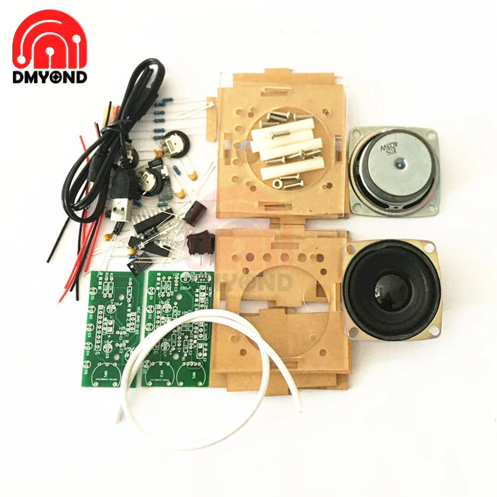 DIY Electronic Kit Mini Power Amplifier Speaker Production Assembly Electronics Soldering Project Kit Practice Speakers 3W