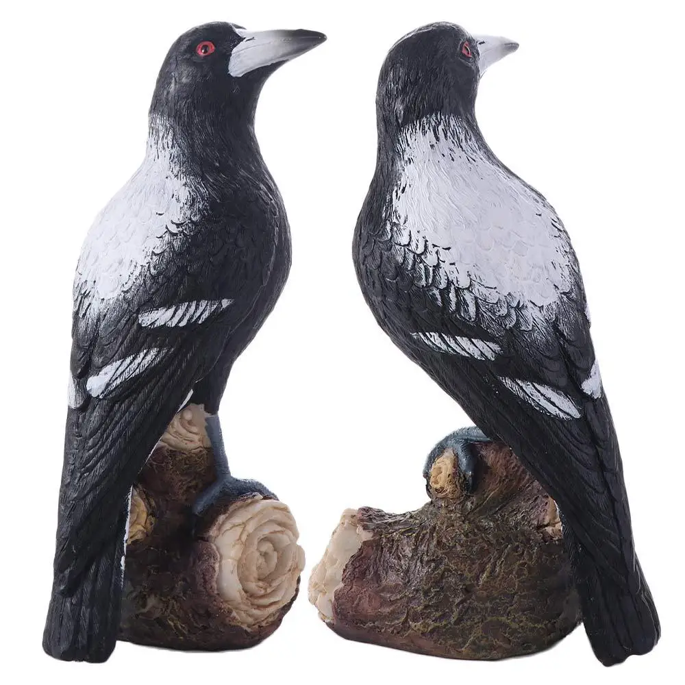 Desktop Ornament Resin Simulation Magpie Ornament Cute Cartoon Bird Statue Creative Handicraft Magpie Model Sculpture Gift