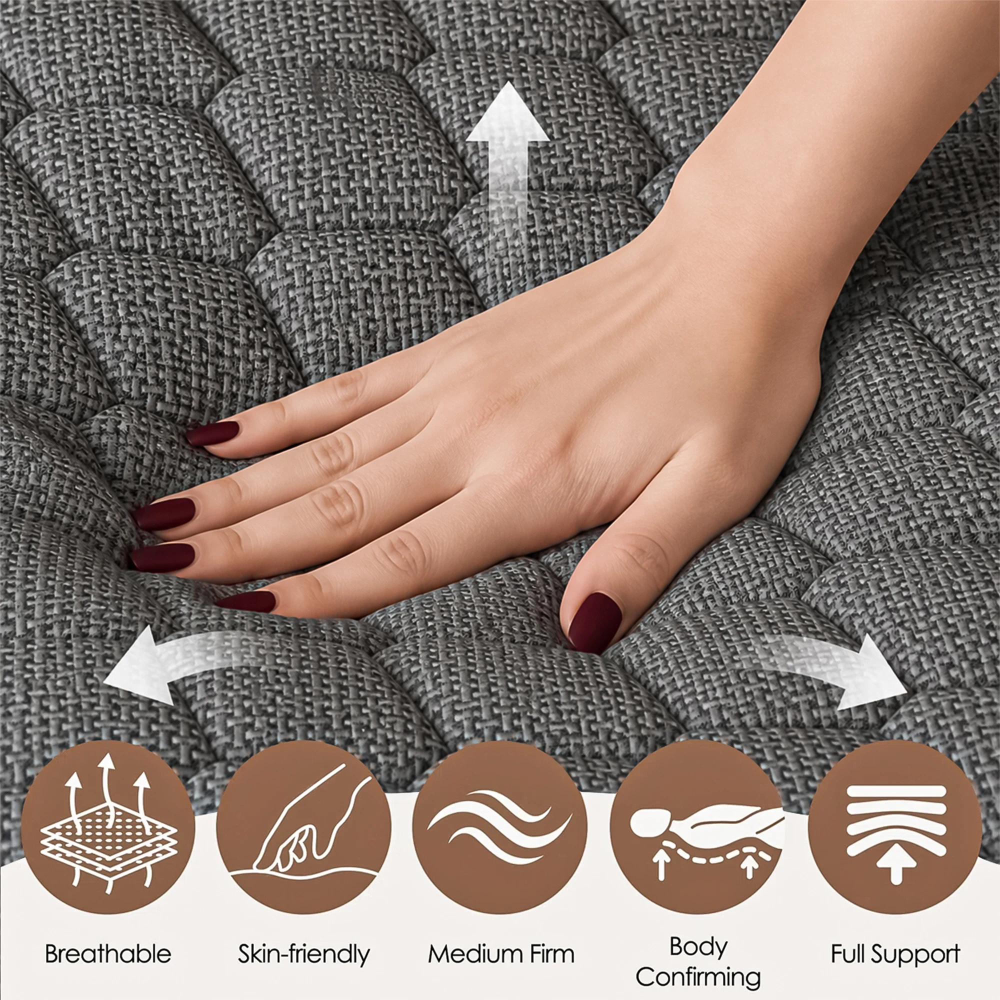 مرتبة هجينة بحجم كوين 12/14 بو - مراجعة Memory Foam Mattress In A Box Queen وسعره