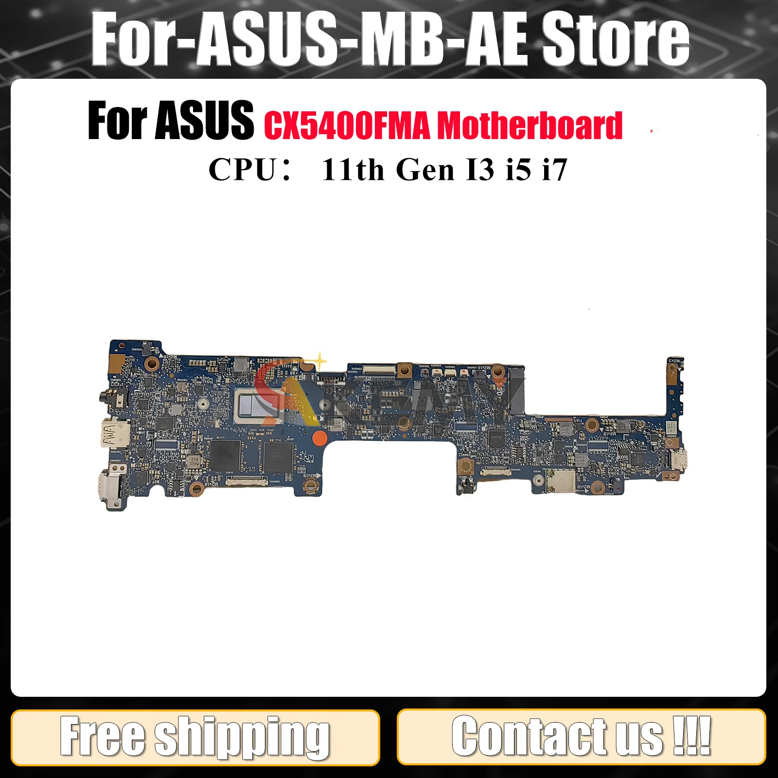 

CX5400FMA Материнская плата для ноутбука ASUS Chromebook Flip CX5 CX5400F CX5400FMA Материнская плата с 11-го поколения I3 i5 i7 100% тестирование OK stk