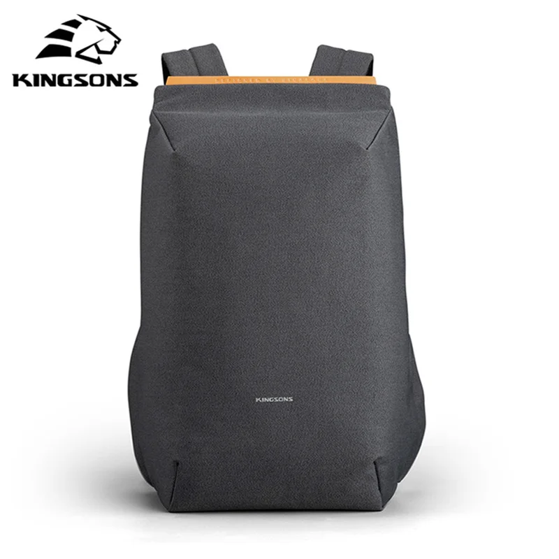 Kingsons 2025, nueva mochila para portátil con carga USB, bolsa para ordenador portátil de 15,6 pulgadas, mochilas escolares impermeables antirrobo para hombres para niños